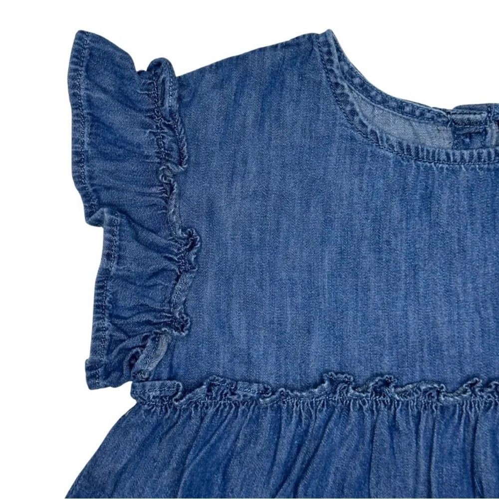 Gap Chambray‎ Ruffle Sleeve Top